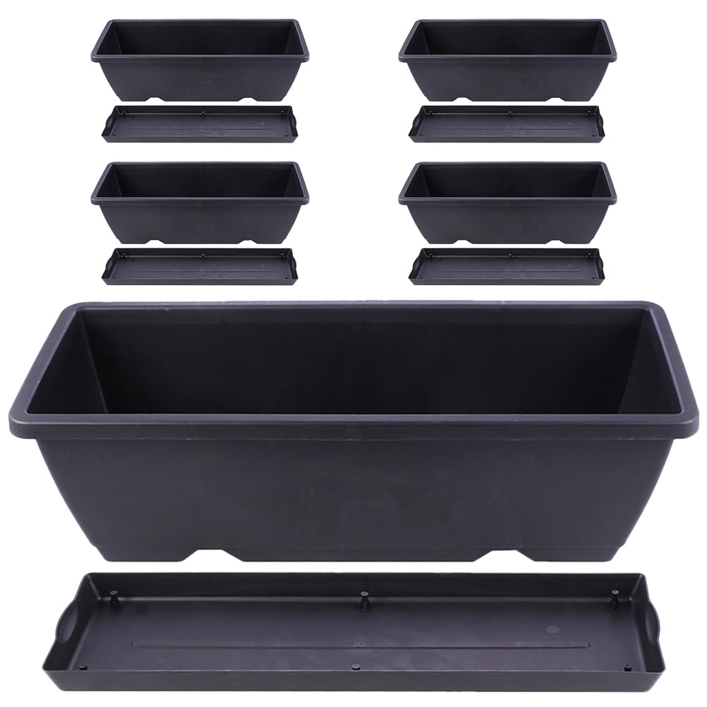 5 Sets Tree Planter Pot Supports Kitchen Planters 26X19CM Black