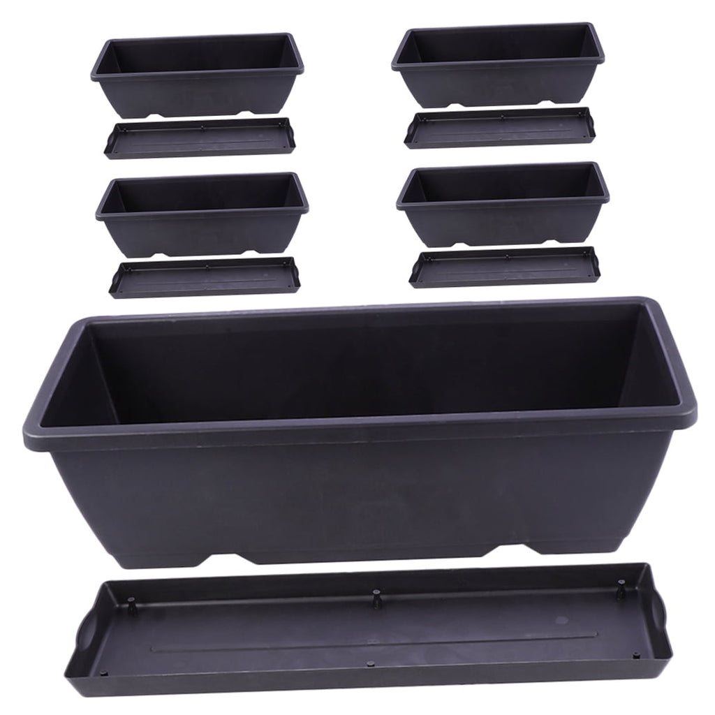 5 Sets Tree Planter Pot Supports Kitchen Planters 26X19CM Black
