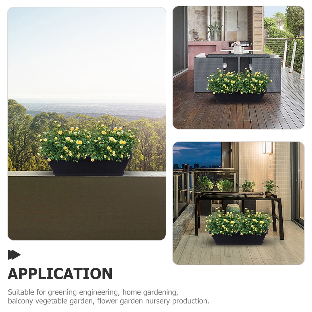 5 Sets Tree Planter Pot Supports Kitchen Planters 26X19CM Black