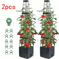 1/2-Pack 57-Inch Self-Watering Tomato Trellis Planter Box - Indoor Outdoor Garden