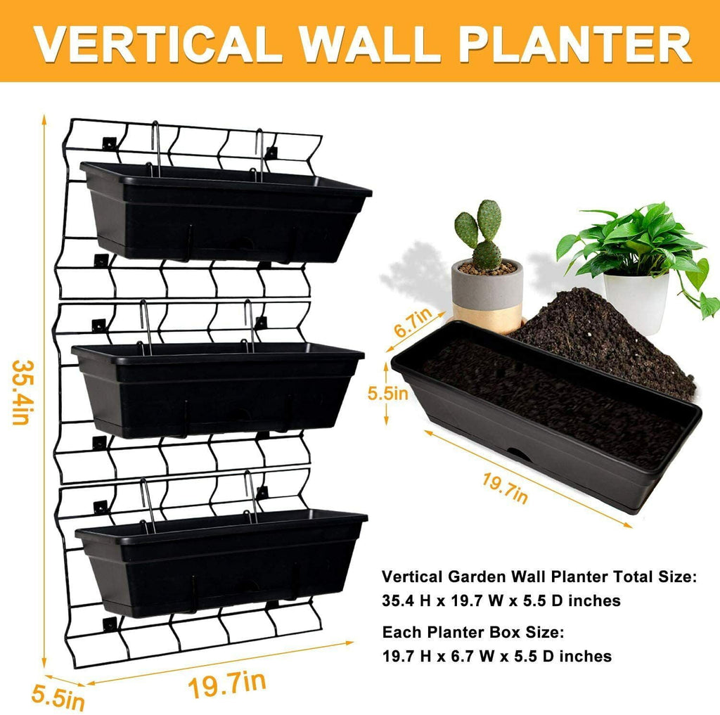 Cerbior Vertical Planter Outdoor Garden Wall Elevated Raised Bed Flower Herbs