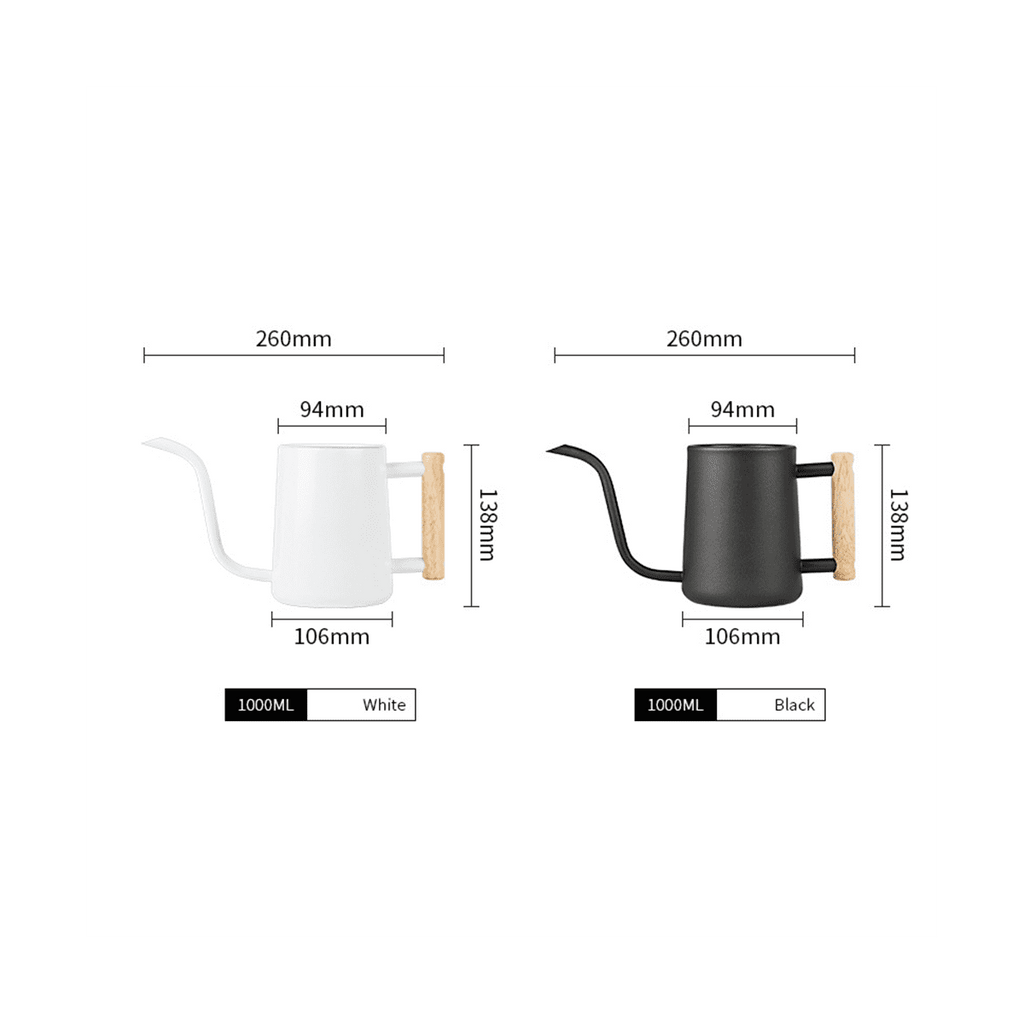 Watering Can Indoor Plants, 35 /1000 Ml Metal Stainless Steel Watering Can Pot with Long Spout for Indoor House Black