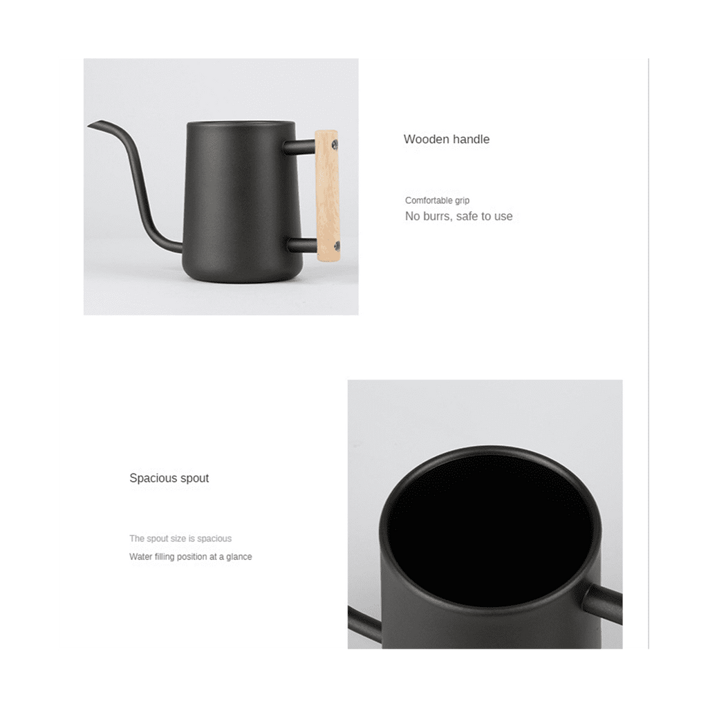 Watering Can Indoor Plants, 35 /1000 Ml Metal Stainless Steel Watering Can Pot with Long Spout for Indoor House Black