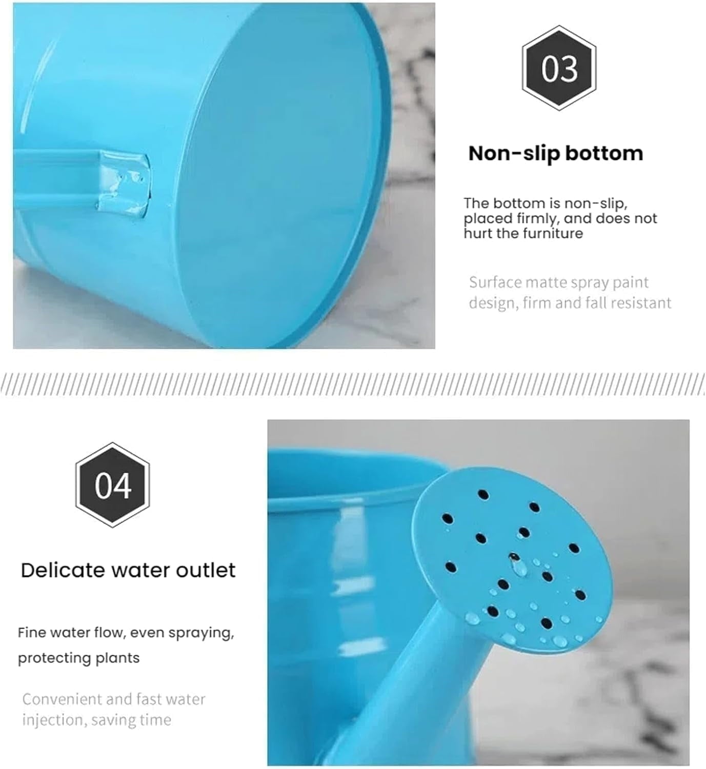 Watering Can Outdoor, 0.25 Gallon Metal Small Capacity Watering Can Indoor Plants with Sprinkler Head,Decorative Lightweight Durable Watering Cans for Garden Lawn Bonsai Greenhouse