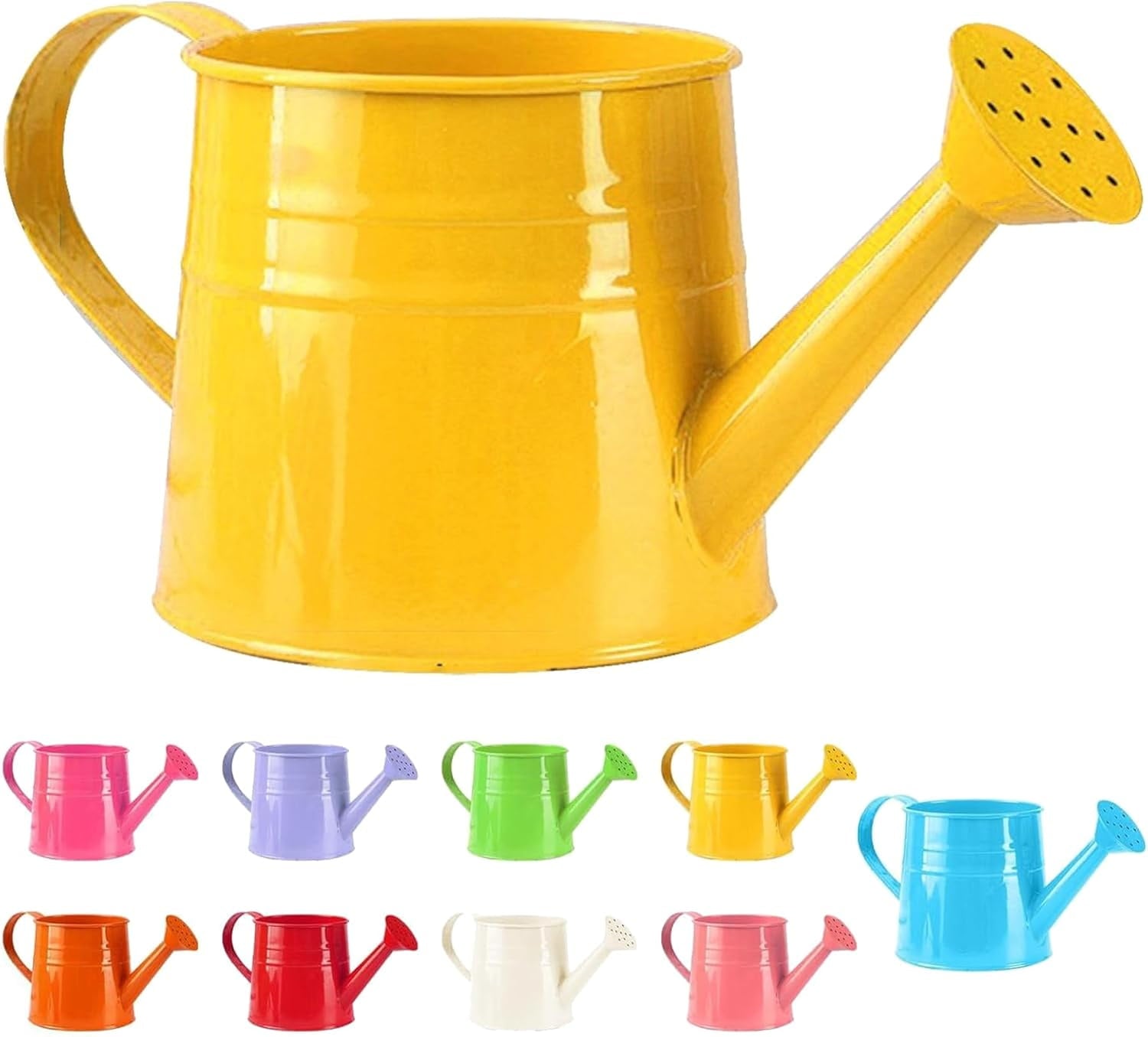 Watering Can Outdoor, 0.25 Gallon Metal Small Capacity Watering Can Indoor Plants with Sprinkler Head,Decorative Lightweight Durable Watering Cans for Garden Lawn Bonsai Greenhouse
