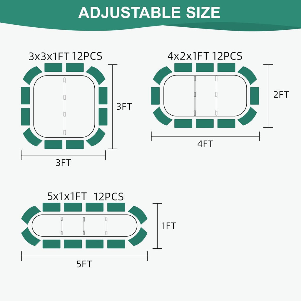 3 in 1 Galvanized Raised Garden Bed - 4x2x1ft Modular Garden Planter Bed Outdoor | Steel Raised Bed Kit with Bracing Rods, Gloves for Gardening Vegetables Fruits and Flowers (Green)