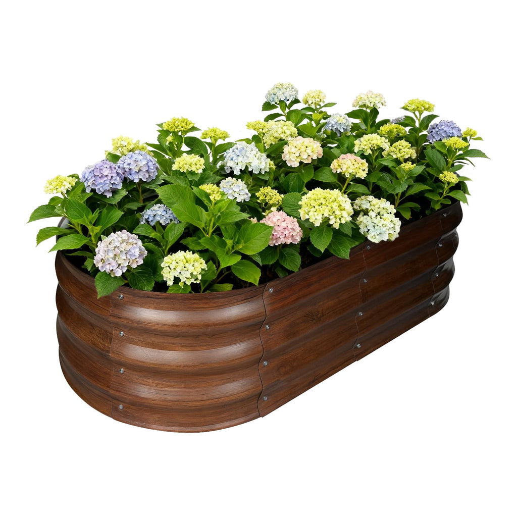 Galvanized Raised Garden Bed Outdoor, Large 4x2x1ft Metal Planter Box for Vegetables, Fruits, Flowers, Easy Assembly with Wing Nuts, Durable and Rust-Resistant Silver Raised Planter