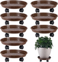 AP8 Packs Large Plant Caddy with PU Wheels 12” Rolling Plant Stands Heavy-duty Plastic Plant Roller Base Pot Movers Plant Saucer on Wheels Indoor Outdoor Plant Dolly with Casters Planter Tray Coaster