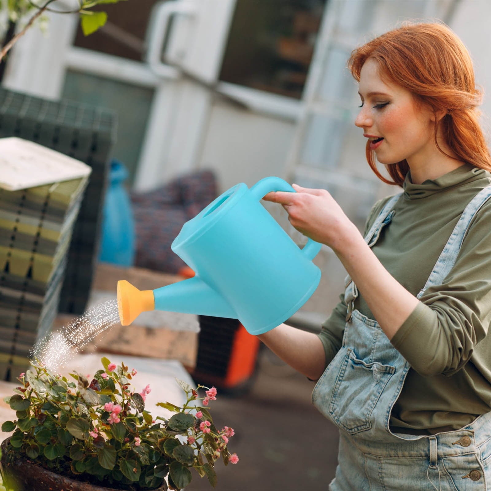 Watering Can for Indoor Plants, 1 PC Small Cute Plastic Kids Gardening Watering Can with Removable Spout for House Plants Garden Flower Outdoor Plants, 700ml