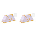 8 x ground nails 2 x garden beds plant covers-White