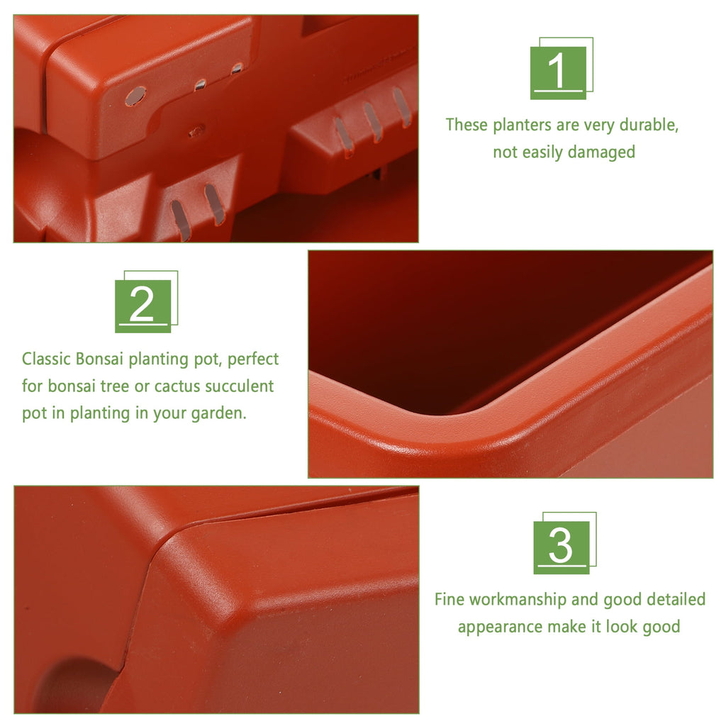 7 Pcs Flowerpot Garden Planter Plants Succulent Planters Red