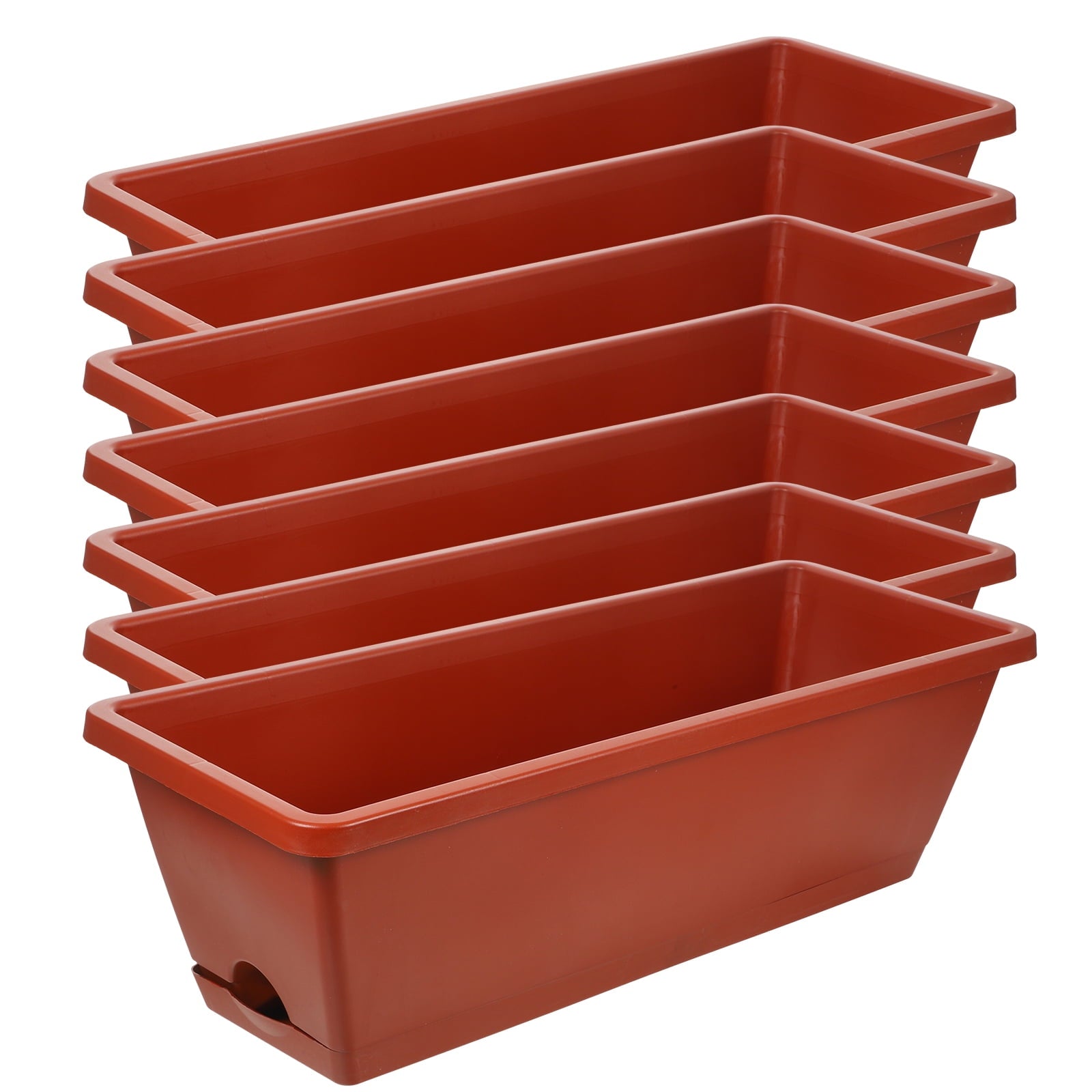7 Pcs Flowerpot Garden Planter Plants Succulent Planters Red