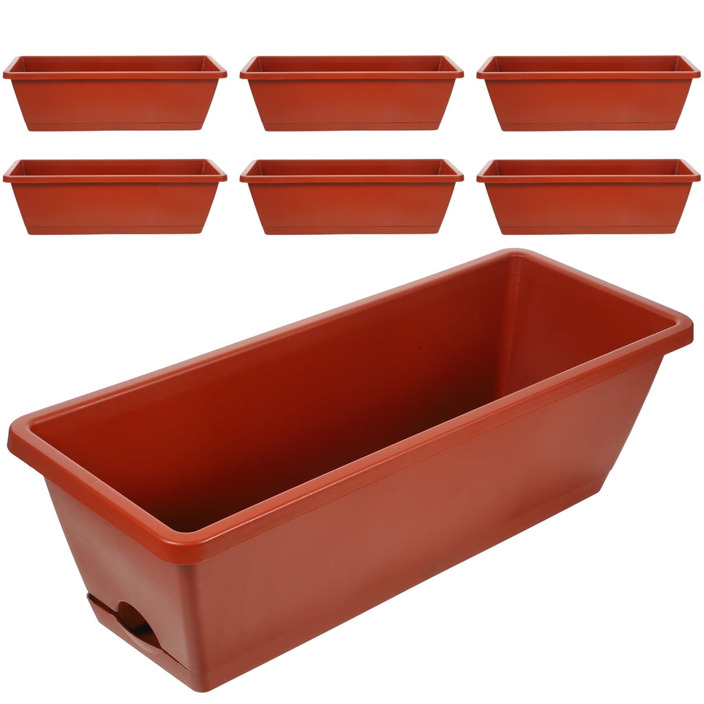 7 Pcs Flowerpot Garden Planter Plants Succulent Planters Red