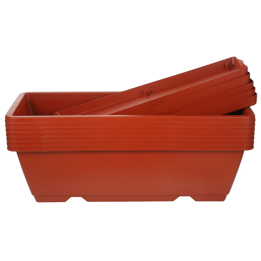 7 Pcs Flowerpot Garden Planter Plants Succulent Planters Red
