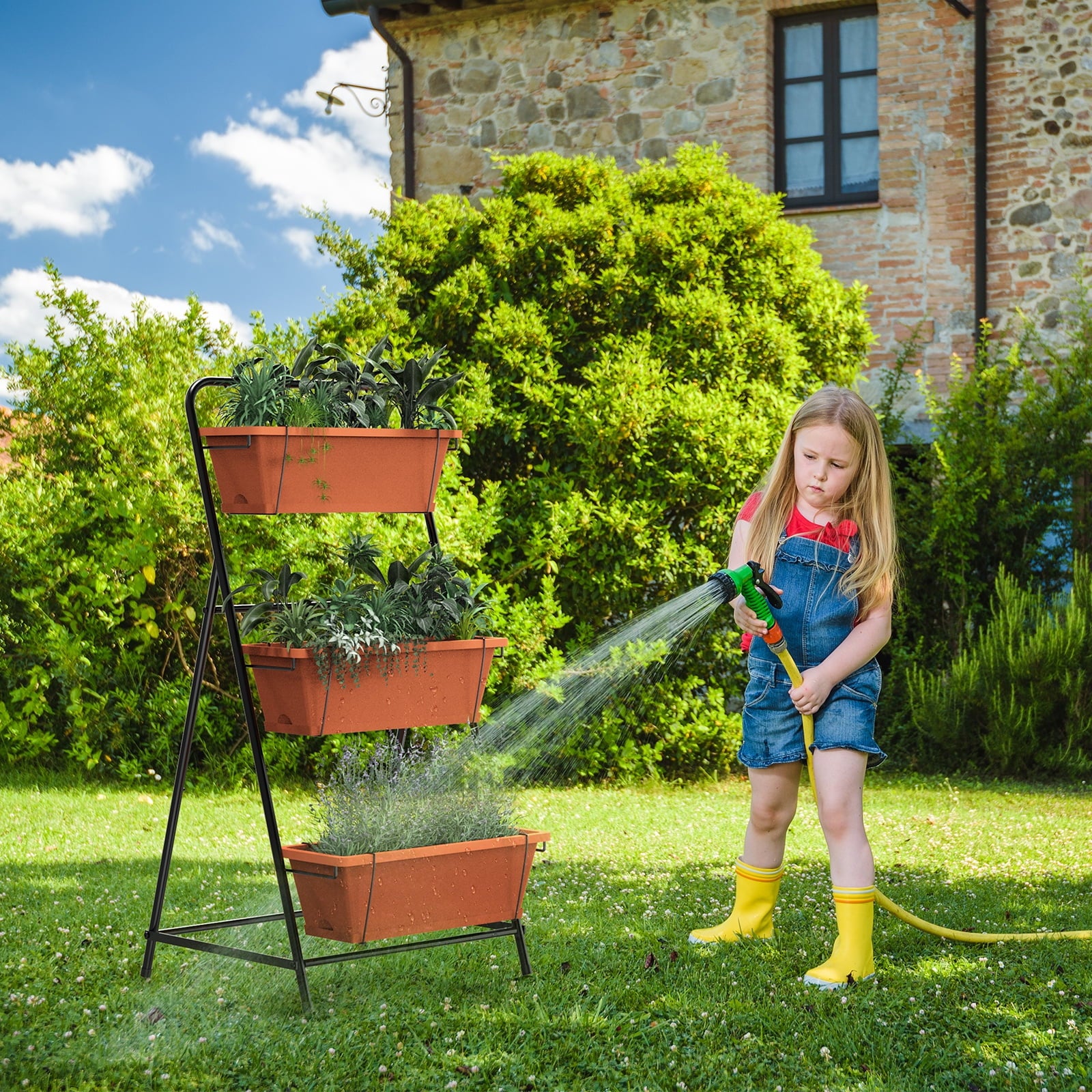 3-Tier Raised Garden Bed, Vertical Garden Planters for Indoor/Outdoor Vegetables, Flowers