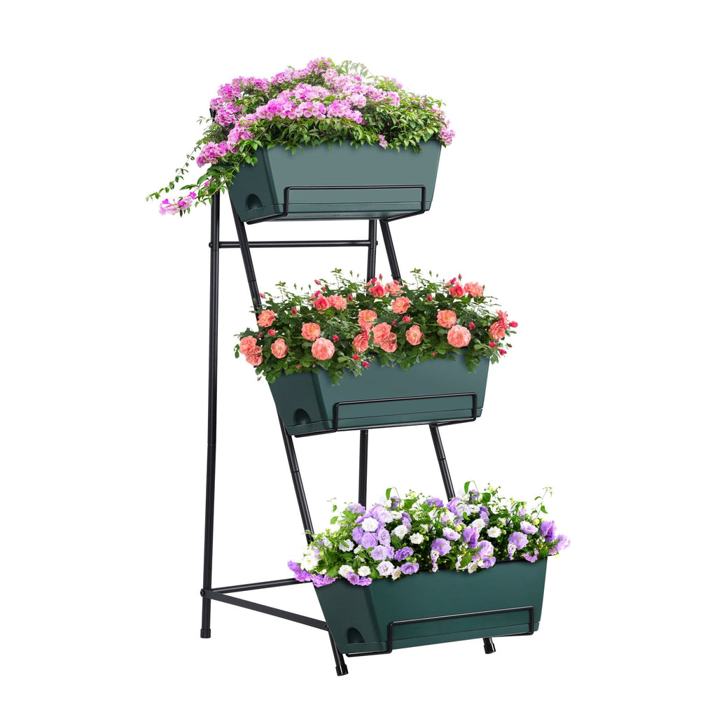 3-Tier Raised Garden Bed, Vertical Garden Planters for Indoor/Outdoor Vegetables, Flowers