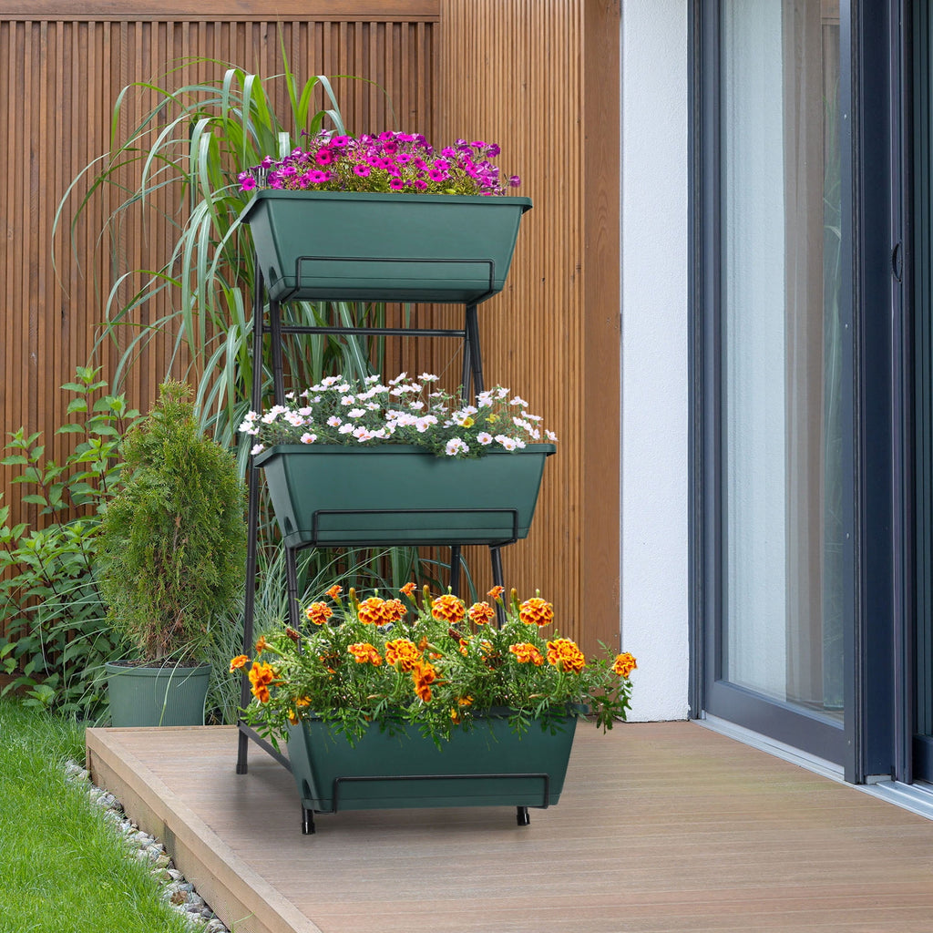 3-Tier Raised Garden Bed, Vertical Garden Planters for Indoor/Outdoor Vegetables, Flowers