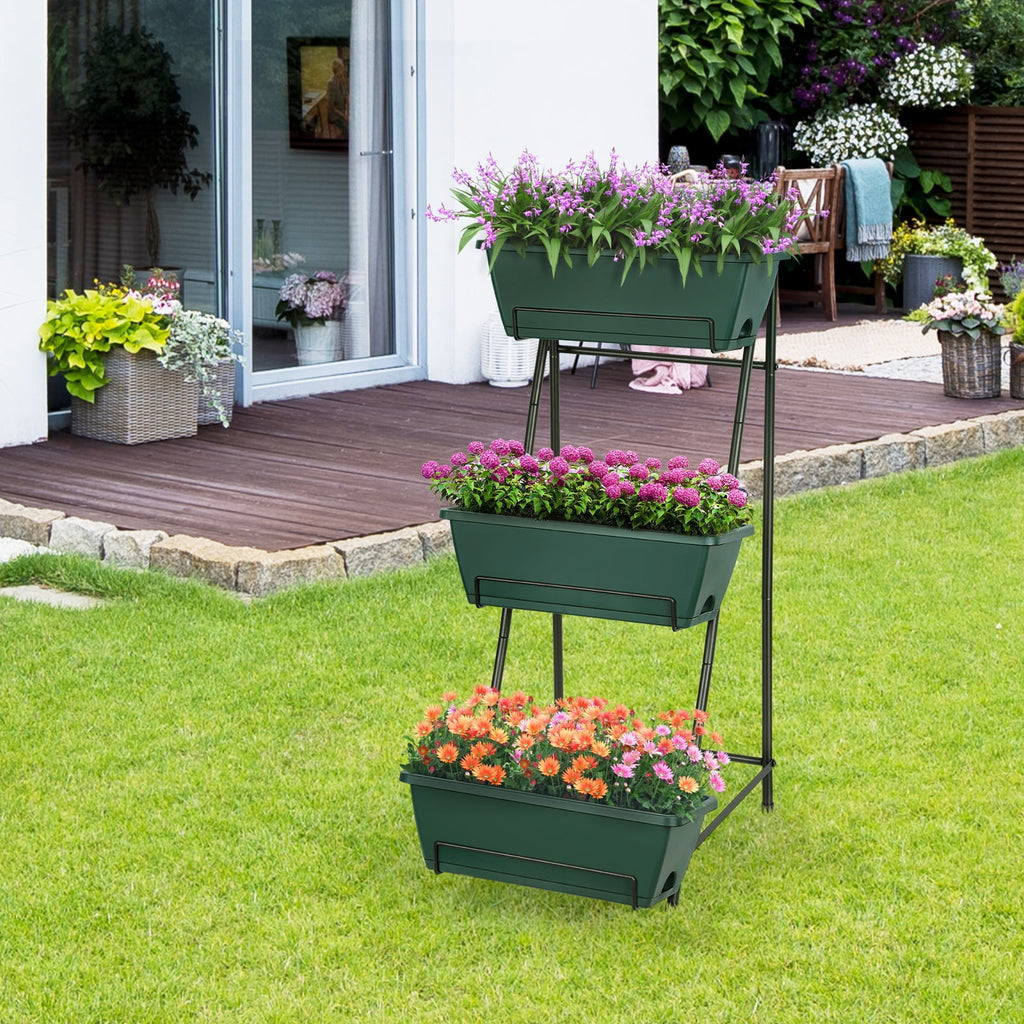 3-Tier Raised Garden Bed, Vertical Garden Planters for Indoor/Outdoor Vegetables, Flowers