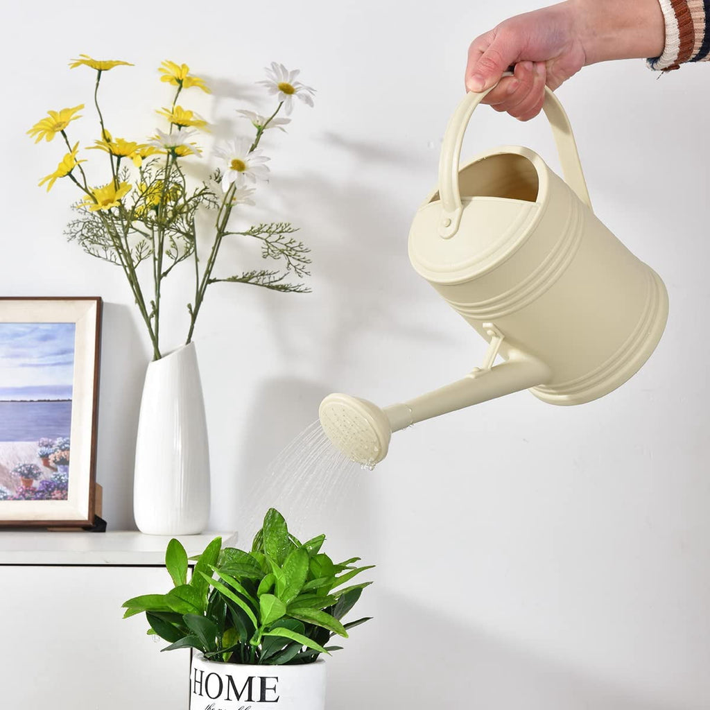 Watering Can for Indoor Plants, Flower Watering Can Outdoor for House Plants Garden Flower, Indoor Long Spout,Beige