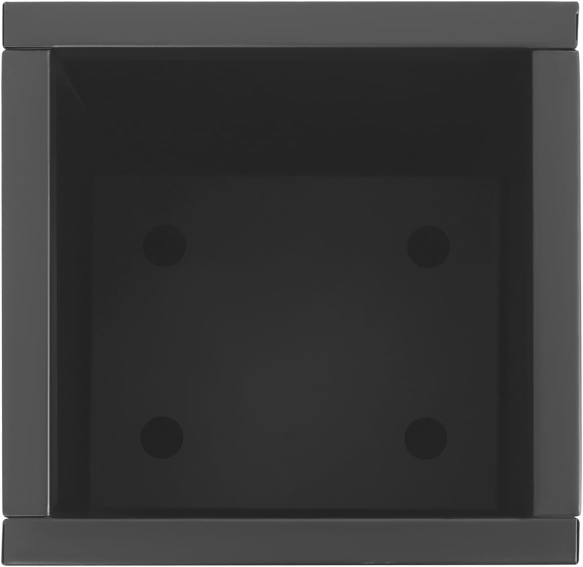Large Black Square Planter, Cube Metal Planters Pot with Drainage Seams for Indoor and Outdoor, Heavy Duty Steel Flower Pots for Patio, Deck, Yard, Garden