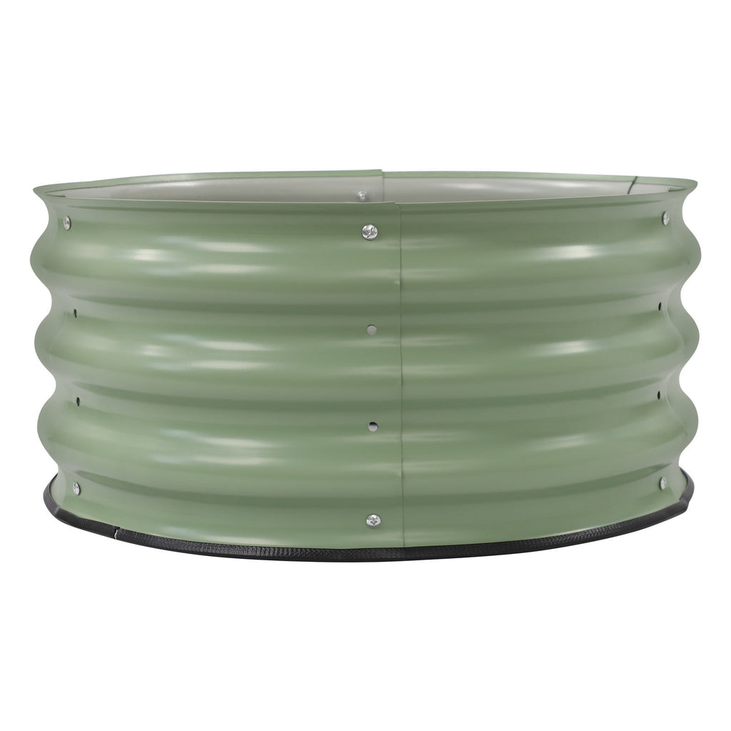 Round Metal Planter, Raised Garden Bed, Raised Planter Box for Planting for Growing Vegetables, Fruits, Flowers, Herbs, and Other Plants (23.62*11.02in)