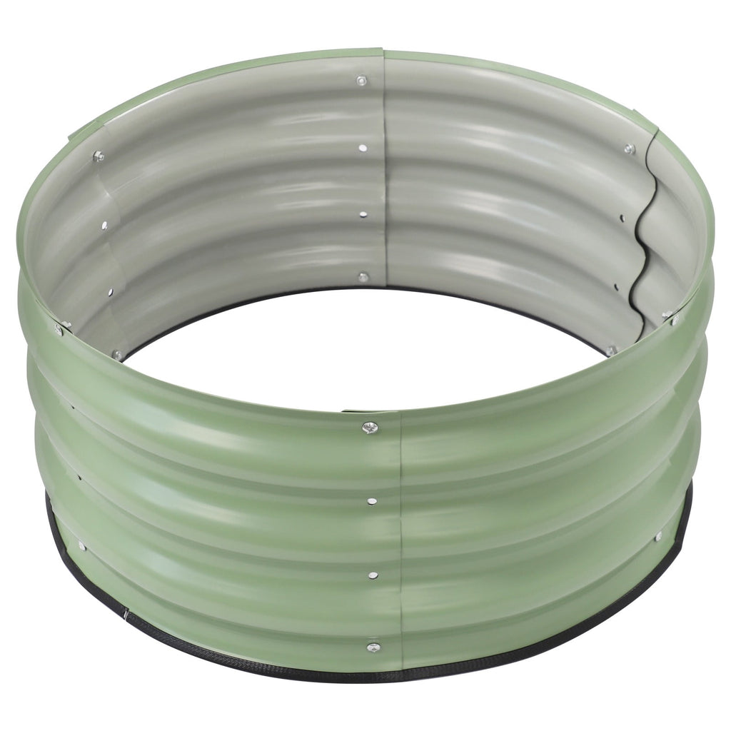 Round Metal Planter, Raised Garden Bed, Raised Planter Box for Planting for Growing Vegetables, Fruits, Flowers, Herbs, and Other Plants (23.62*11.02in)