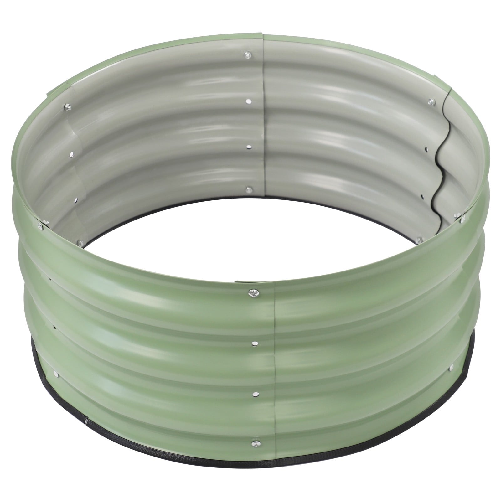 Round Metal Planter, Raised Garden Bed, Raised Planter Box for Planting for Growing Vegetables, Fruits, Flowers, Herbs, and Other Plants (23.62*11.02in)
