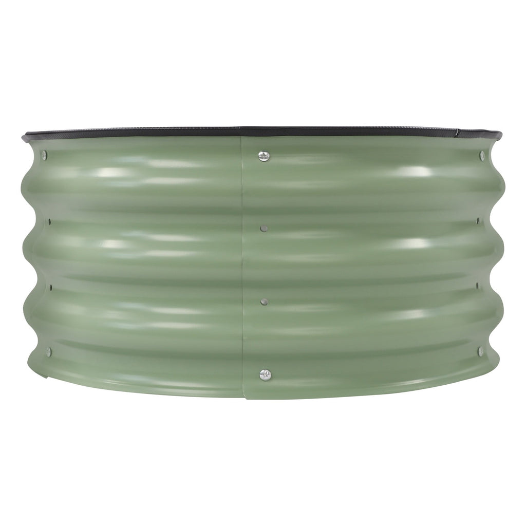 Round Metal Planter, Raised Garden Bed, Raised Planter Box for Planting for Growing Vegetables, Fruits, Flowers, Herbs, and Other Plants (23.62*11.02in)