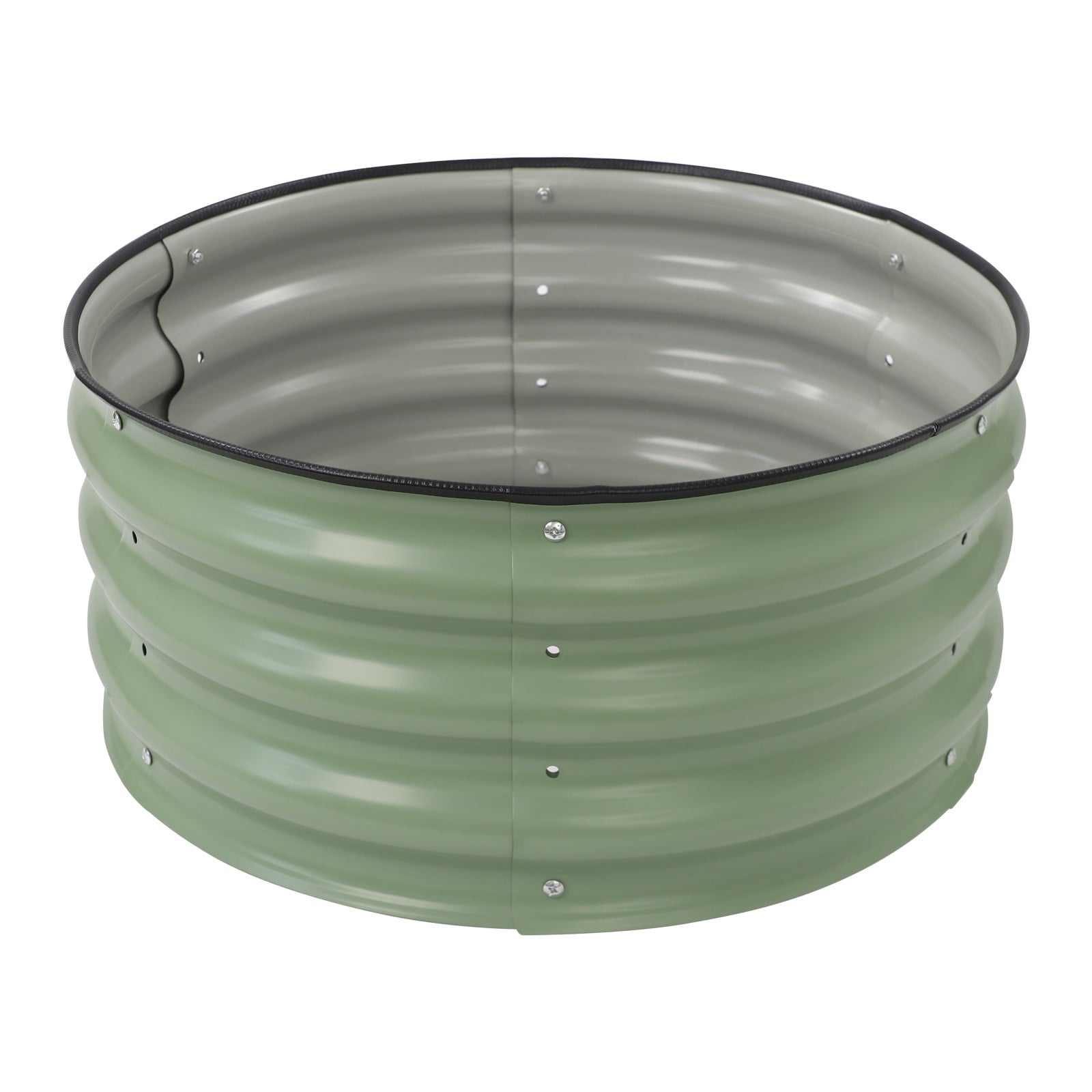 Round Metal Planter, Raised Garden Bed, Raised Planter Box for Planting for Growing Vegetables, Fruits, Flowers, Herbs, and Other Plants (23.62*11.02in)
