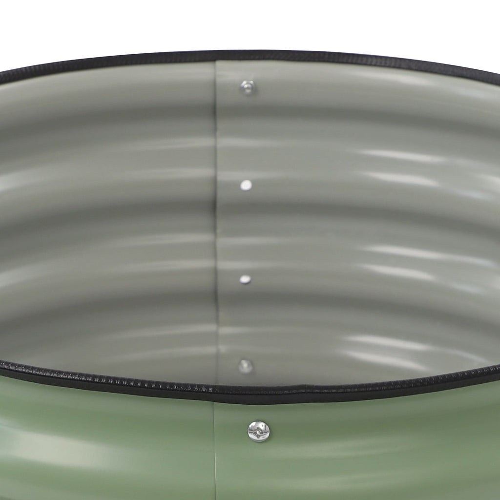 Round Metal Planter, Raised Garden Bed, Raised Planter Box for Planting for Growing Vegetables, Fruits, Flowers, Herbs, and Other Plants (23.62*11.02in)