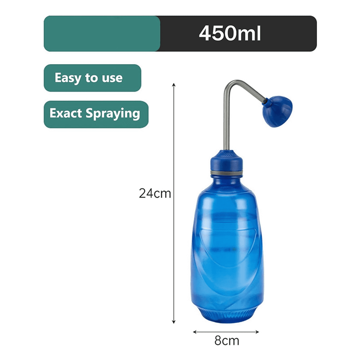Watering Can for Seedlings, Small Watering Can for House Plant Garden Flower 0.45L Blue