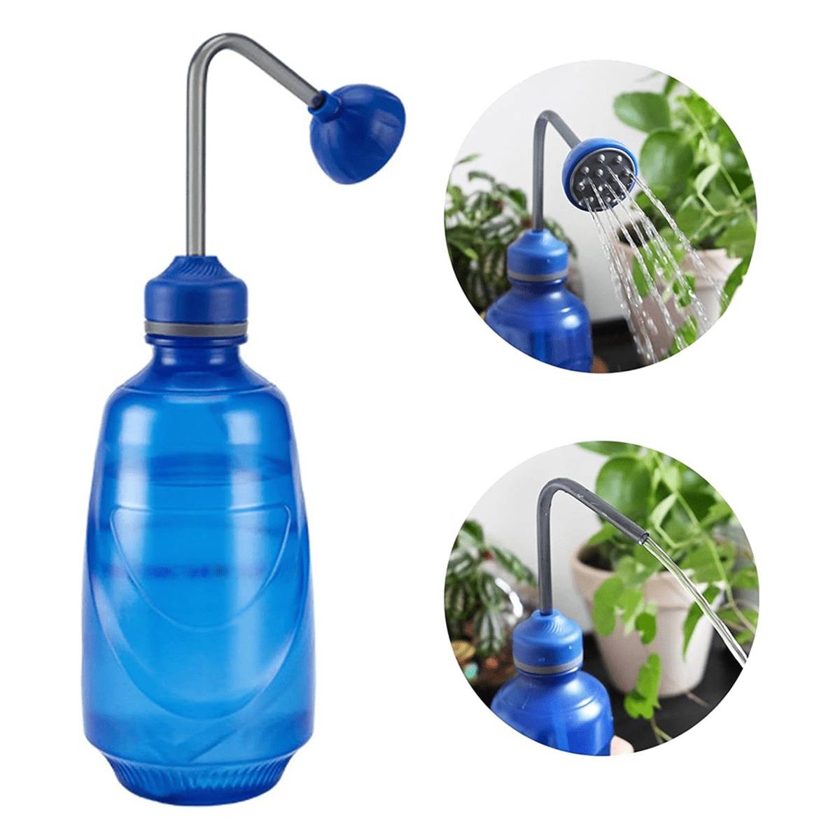 Watering Can for Seedlings, Small Watering Can for House Plant Garden Flower 0.45L Blue