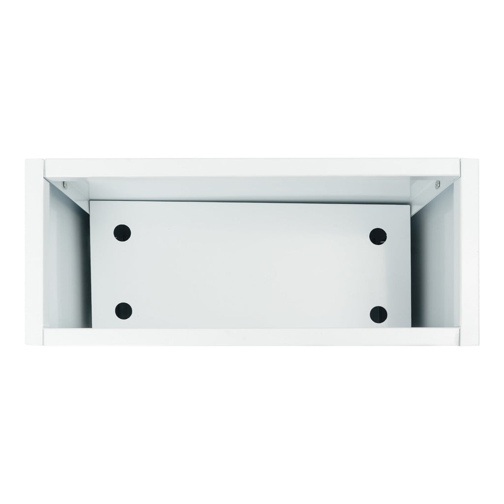 Tall Metal Planter Box for Outdoor/Indoor Use, 24*10*24 Inches Large Rectangular Flowerpot With Practical Tool, Free Standing for Office and Gardens (White)