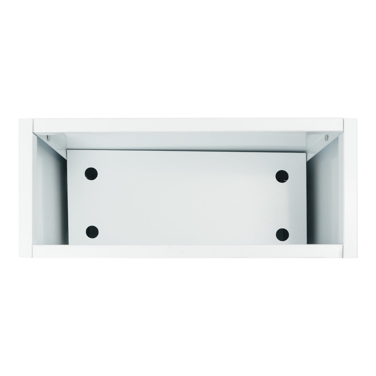 Tall Metal Planter Box for Outdoor/Indoor Use, 24*10*24 Inches Large Rectangular Flowerpot With Practical Tool, Free Standing for Office and Gardens (White)