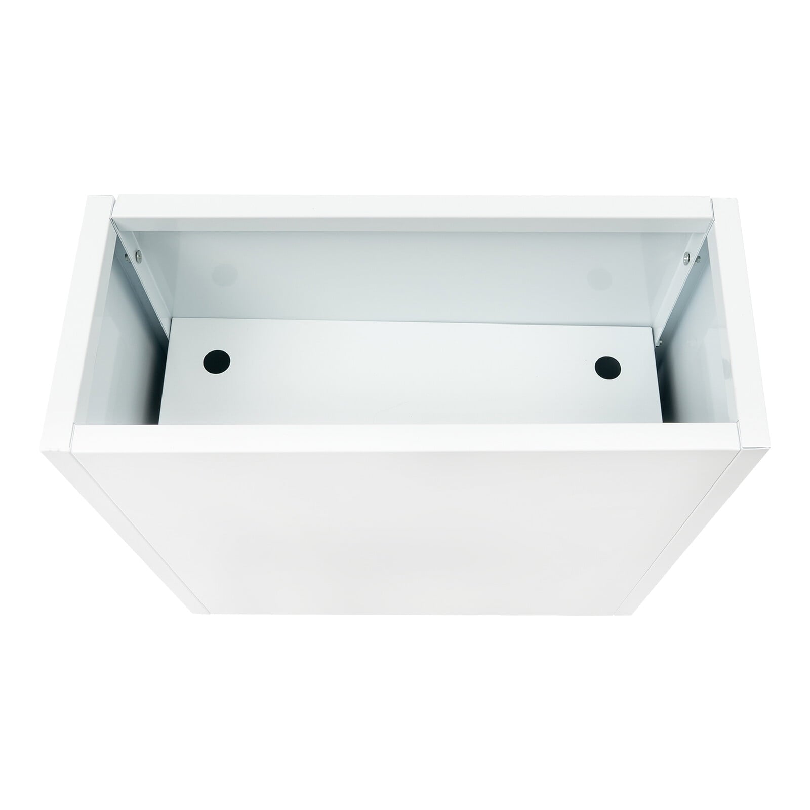 Tall Metal Planter Box for Outdoor/Indoor Use, 24*10*24 Inches Large Rectangular Flowerpot With Practical Tool, Free Standing for Office and Gardens (White)