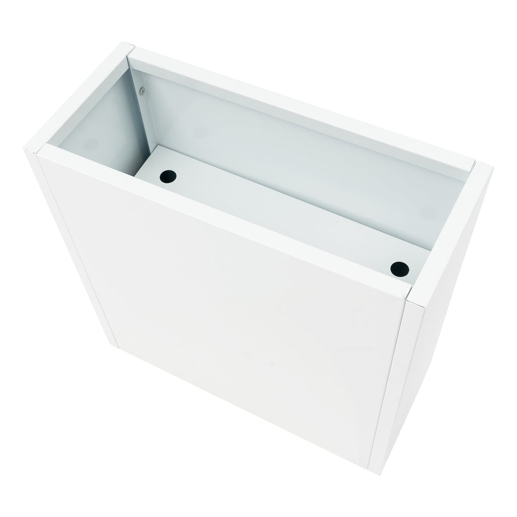 Tall Metal Planter Box for Outdoor/Indoor Use, 24*10*24 Inches Large Rectangular Flowerpot With Practical Tool, Free Standing for Office and Gardens (White)
