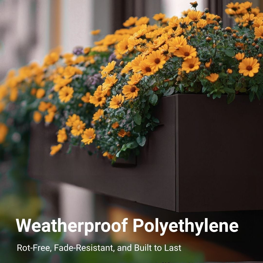 18” Paintable Flower Box – Weather-Resistant for Sheds and Playhouses