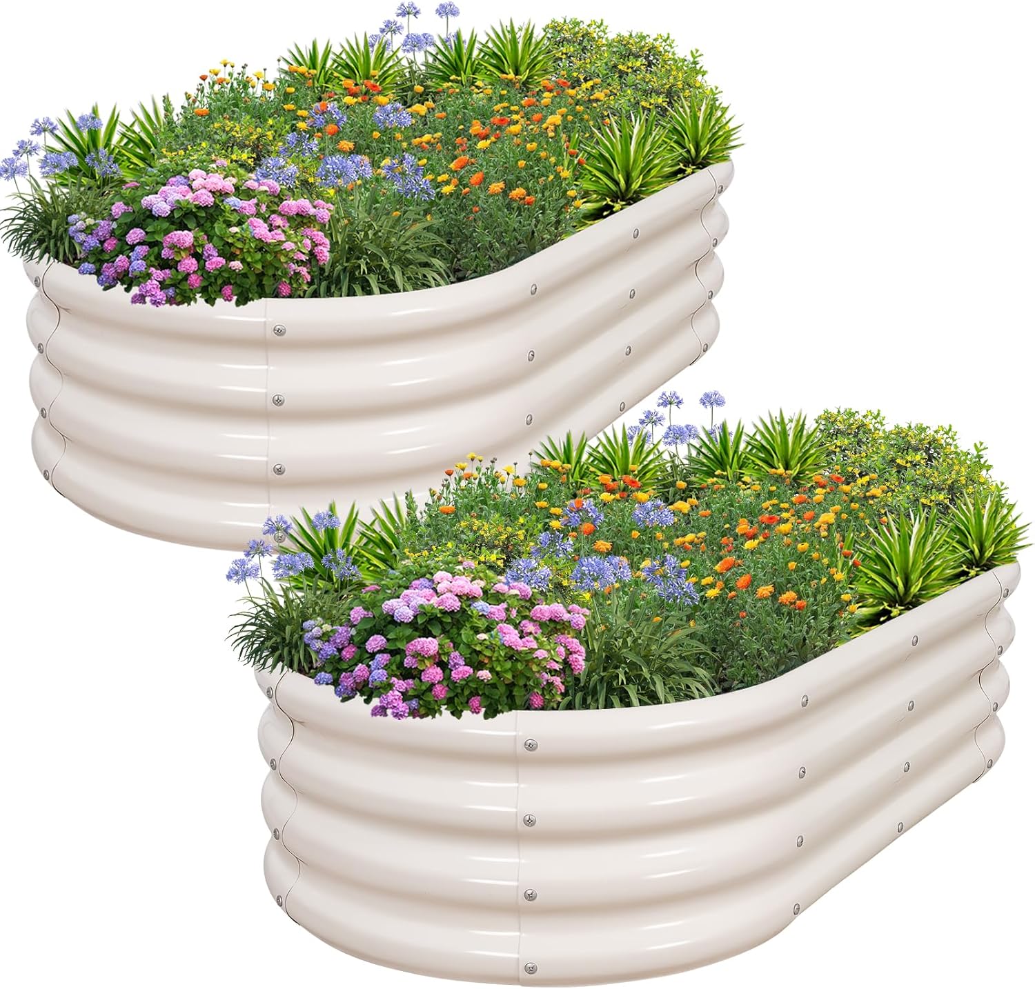 Galvanized Raised Garden Bed- Planter Garden Boxes Outdoor, Raised Beds for Gardening, 4x2x1ft  Garden Bed Kit for Vegetables Flower, Planter Raised Bed with Protective Tape &amp; Tools.