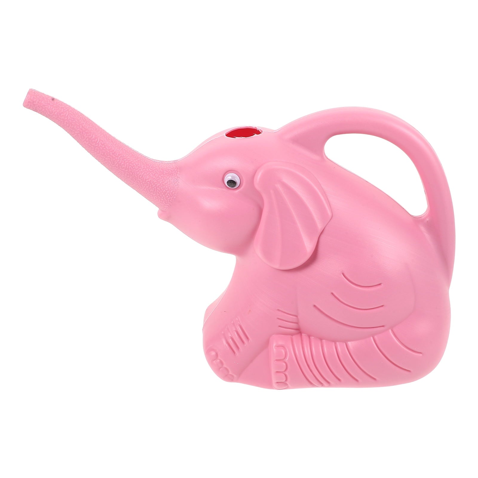 2 Lovely Pink Plastic Watering Cans with Long Spout for Gardening Use