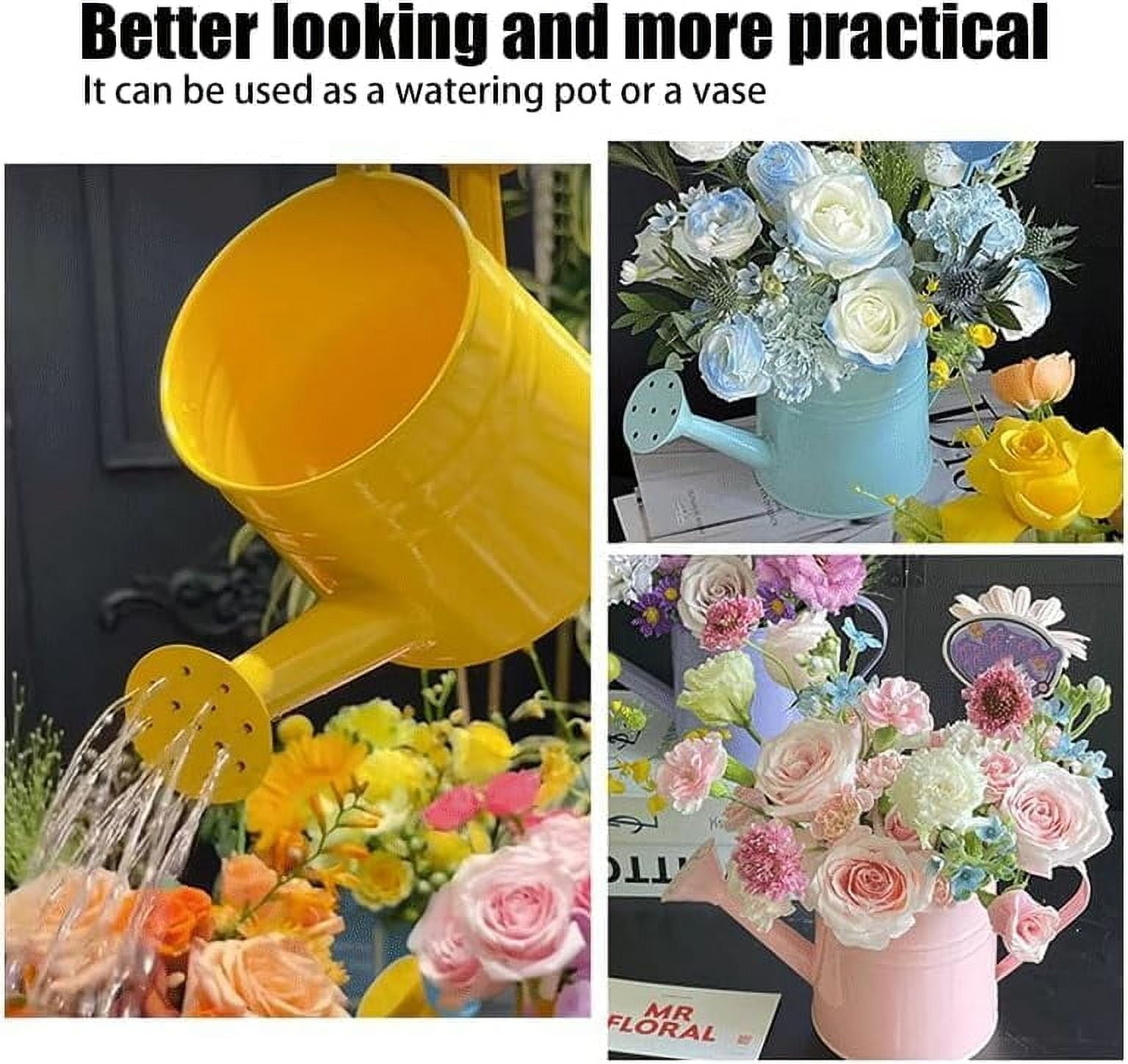 Watering Can, Gardening Tool Accessories, Sprinkling Can Watering Can 4L Metal Flower Garden Watering Can for Outdoor Indoor Lawn Garden