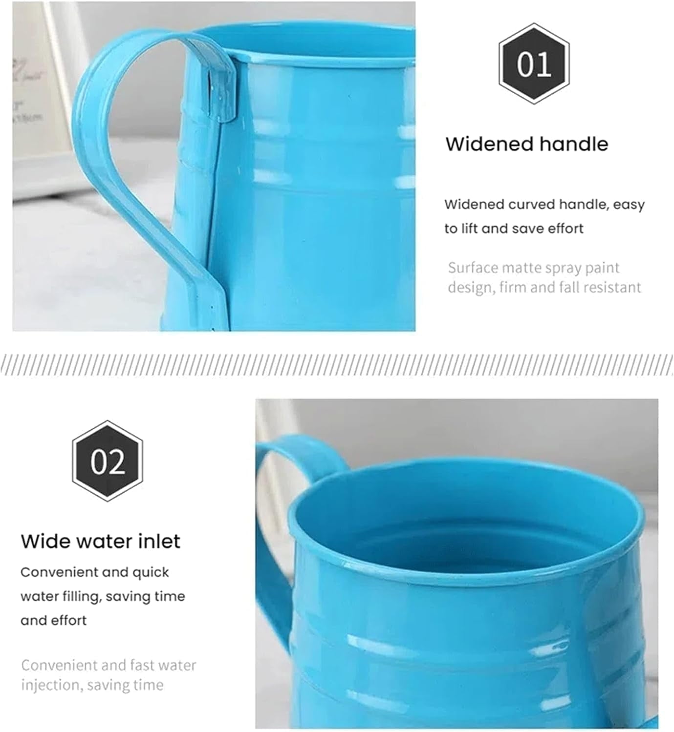 Watering Can, Gardening Tool Accessories, Sprinkling Can Watering Can 4L Metal Flower Garden Watering Can for Outdoor Indoor Lawn Garden