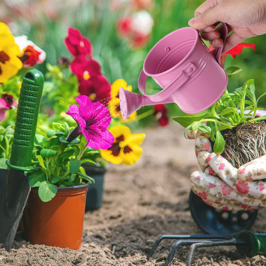 Small Watering Can Bucket for Flowers Succulents 1 Set Kids Friendly Flower Watering Pot