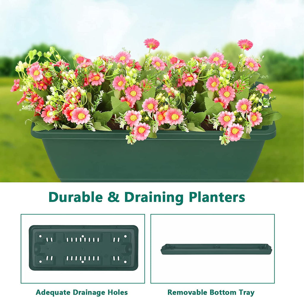 Raised Garden Bed 4 Tier Vertical Garden Planters Indoor Outdoor Raised Planter Box with Legs Elevated Herb Garden Planter for Flowers Vegetables Plants, Green, 16.8 * 18.3 * 41.5 Inches