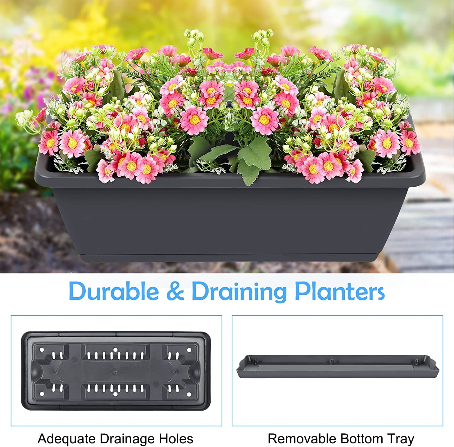Raised Garden Bed 4 Tier Vertical Garden Planters Indoor Outdoor Raised Planter Box with Legs Elevated Herb Garden Planter for Flowers Vegetables Plants, Green, 16.8 * 18.3 * 41.5 Inches