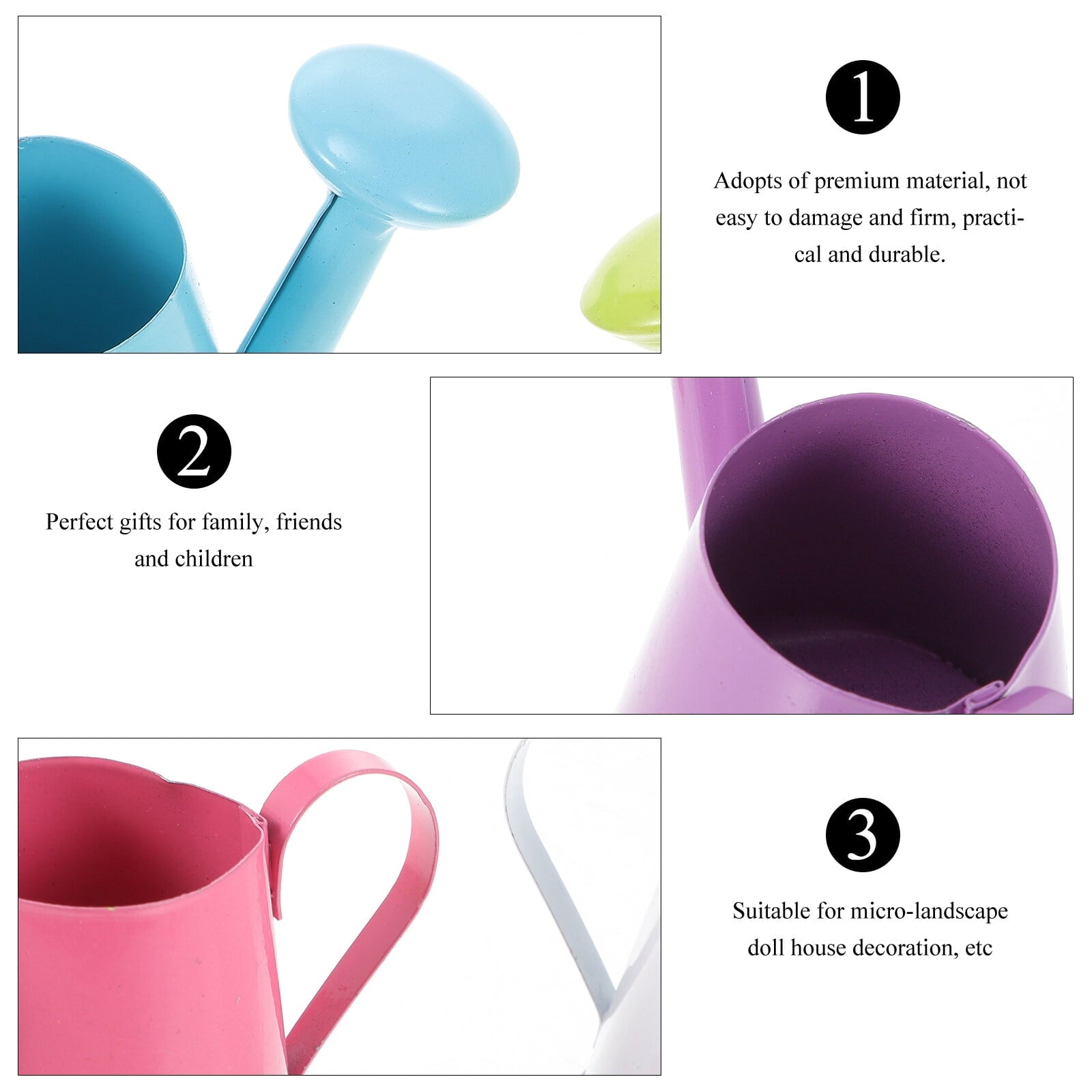 6 Pcs Mini Kettle Watering Cans Furnishing Stuff Toys Retro Child