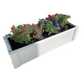 Raised Garden Bed 8.5x25.5x6 inch - Stackable Vinyl Planter Box - White, UV Protected, Easy Assembly - Ideal for Veggies, Flowers &amp; Small Spaces