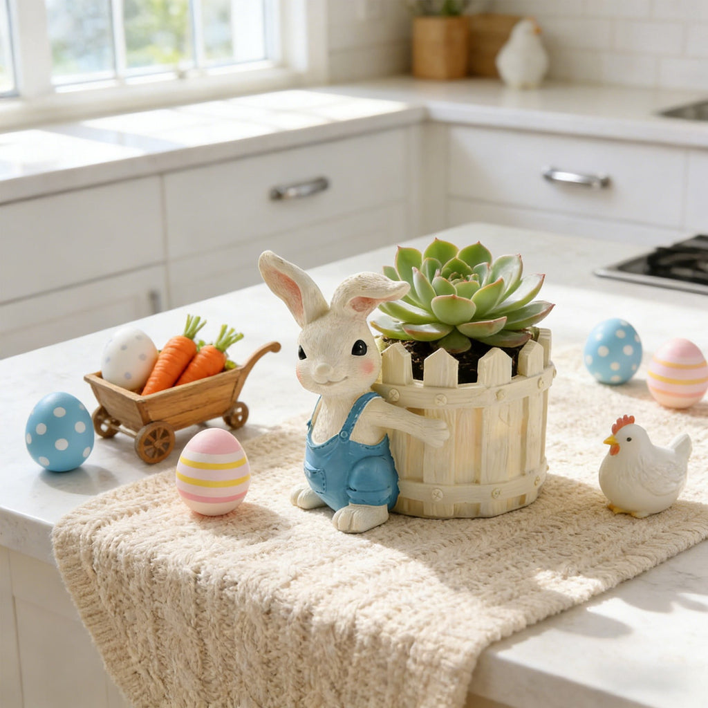 Generic Spring Festival Bunny Shaped Flower Pot Gift for Mom