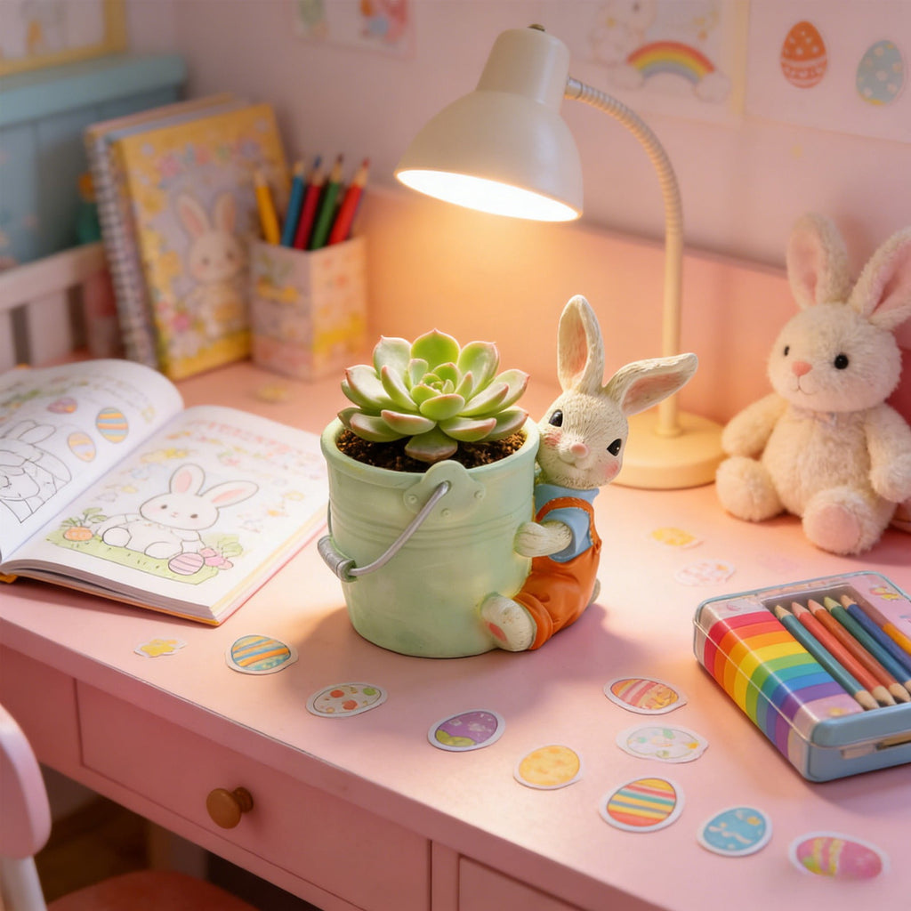 Generic Spring Festival Bunny Shaped Flower Pot Gift for Mom